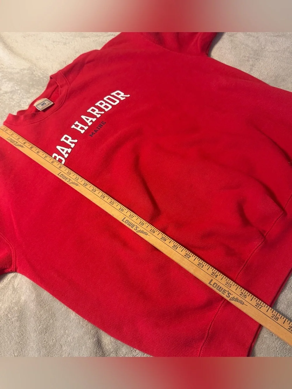 Vintage Bar Harbor Crewneck Sweatshirt Mens XL Red 90s Maine Lee Heavyweight